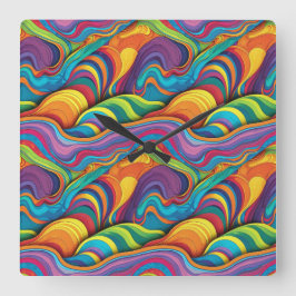 Abstract geometrisch patroon 34 - Wandklok