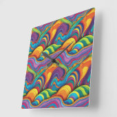 Abstract geometrisch patroon 34 - Wandklok (Hoek)