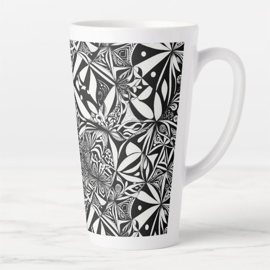 Abstract geometrisch patroon 37 - Latte Mok (Rechts)