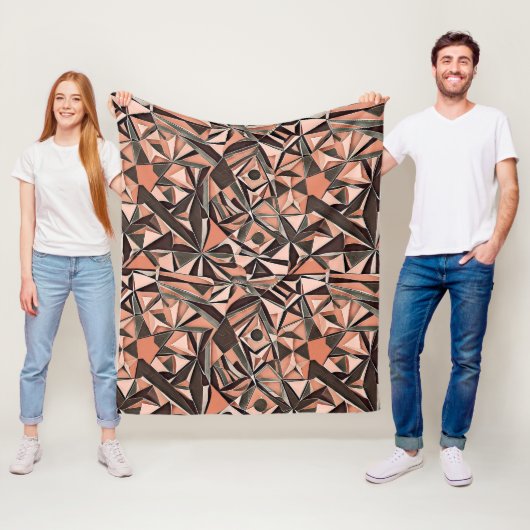 Abstract geometrisch patroon 39 - Fleece Deken (In situ)