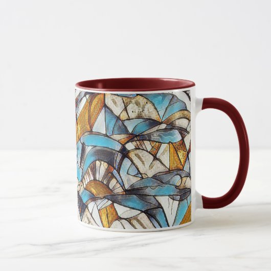 Abstract geometrisch patroon 40 - Koffie Mok (Rechts)