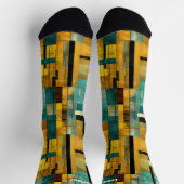 Abstract geometrisch patroon - aangepaste moderne sokken (Top)