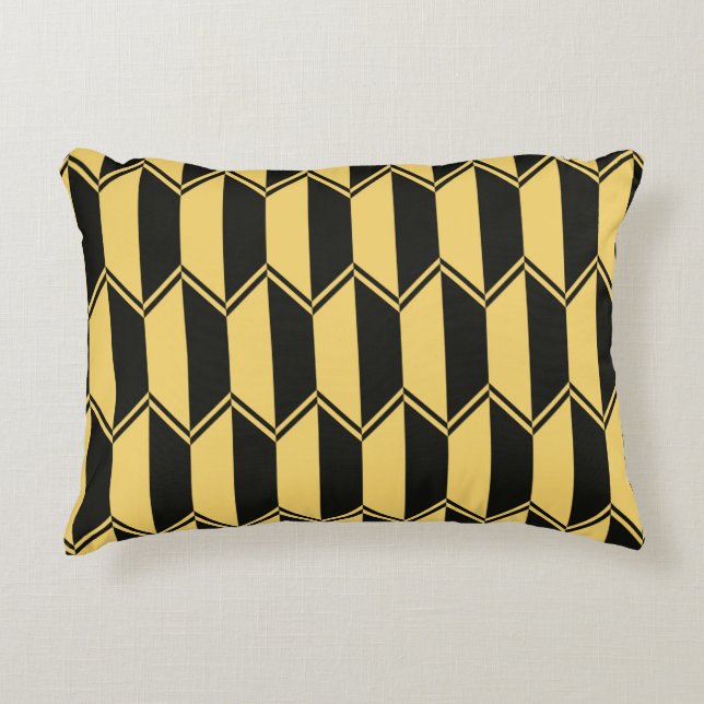 Abstract geometrisch patroon accent kussen (Voorkant)