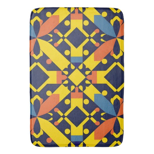 Abstract geometrisch patroon badmat (Voorkant Verticaal)