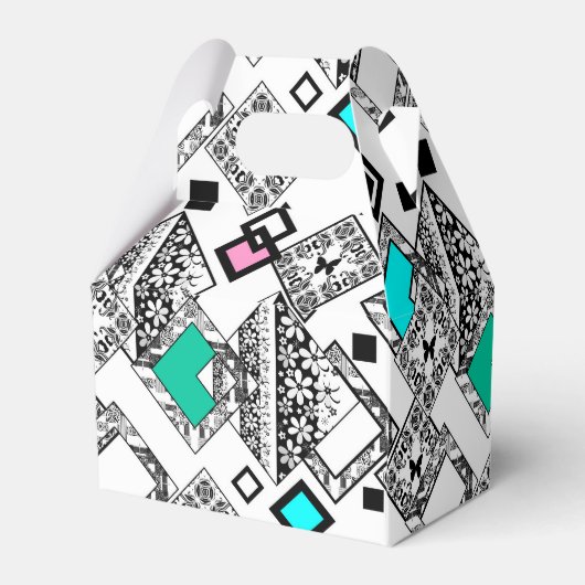 Abstract geometrisch patroon bedankdoosjes (Achterkant)