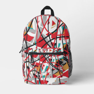 Abstract geometrisch patroon bedrukte rugzak