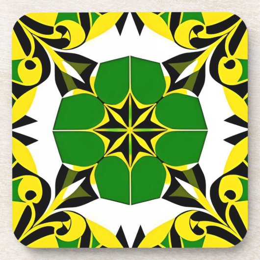 Abstract Geometrisch Patroon Bier Onderzetter (Voorkant)
