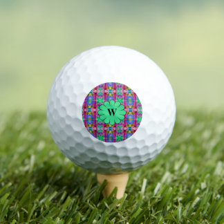 Abstract geometrisch patroon, blauw, roze, aangepa golfballen