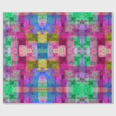 Abstract geometrisch patroon, blauw, roze, modern cadeaupapier (Vlak)