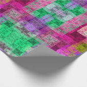 Abstract geometrisch patroon, blauw, roze, modern cadeaupapier (Hoek)