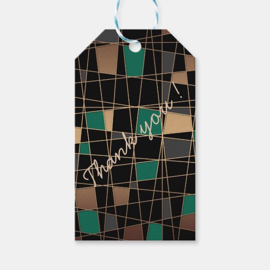 Abstract geometrisch patroon cadeaulabel (Voorkant)