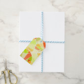 Abstract geometrisch patroon cadeaulabel (Met Touw)