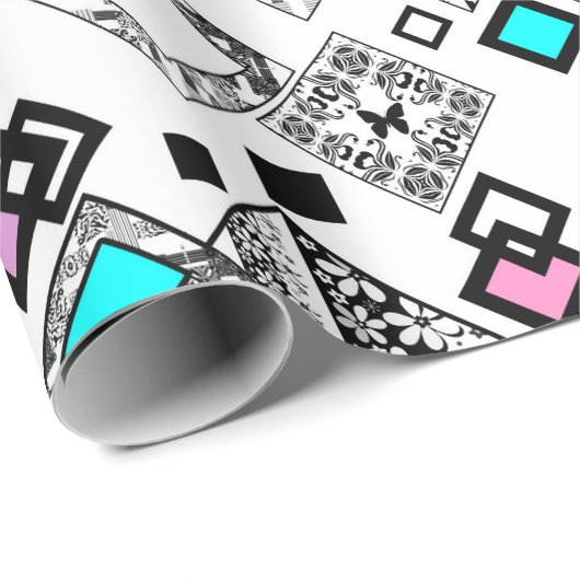 Abstract geometrisch patroon cadeaupapier (Rol Hoek)