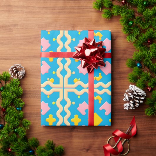 Abstract Geometrisch Patroon Cadeaupapier (Feestdagen Geschenken)