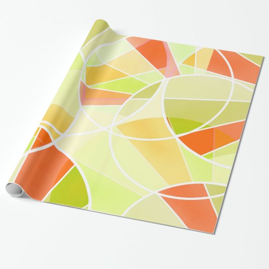 Abstract geometrisch patroon cadeaupapier (Uitgerold)
