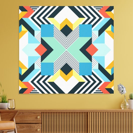 Abstract geometrisch patroon. canvas afdruk (Insitu (Woonkamer))