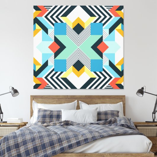 Abstract geometrisch patroon. canvas afdruk (Insitu (Slaapkamer))