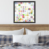 Abstract geometrisch patroon canvas afdruk (Insitu (Slaapkamer))