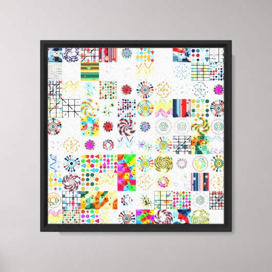 Abstract geometrisch patroon canvas afdruk (Voorkant)