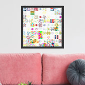 Abstract geometrisch patroon canvas afdruk (Insitu (Woonkamer))