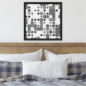 Abstract geometrisch patroon canvas afdruk (Insitu (Slaapkamer))