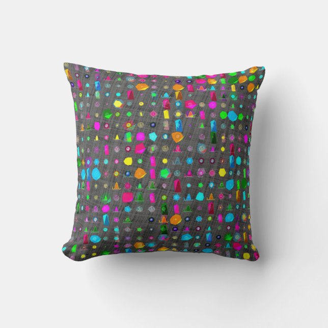 Abstract geometrisch patroon canvas  kussen (Voorkant)
