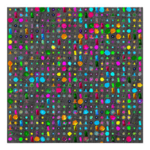Abstract geometrisch patroon canvas perfect poster