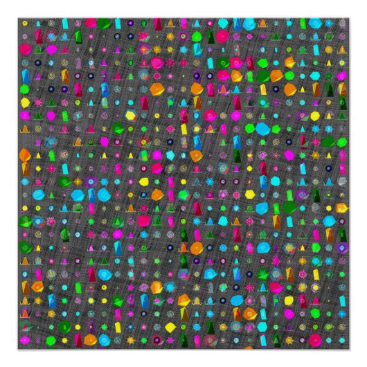 Abstract geometrisch patroon canvas perfect poster (Voorkant)