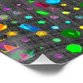 Abstract geometrisch patroon canvas perfect poster (Hoek)