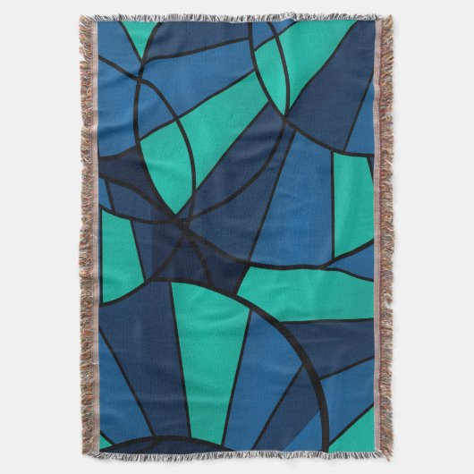 Abstract geometrisch patroon deken (Voorkant Verticaal)