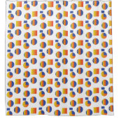 Abstract geometrisch patroon douchegordijn (Voorkant)