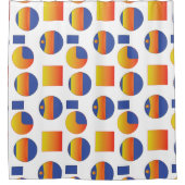Abstract geometrisch patroon douchegordijn (Voorkant)