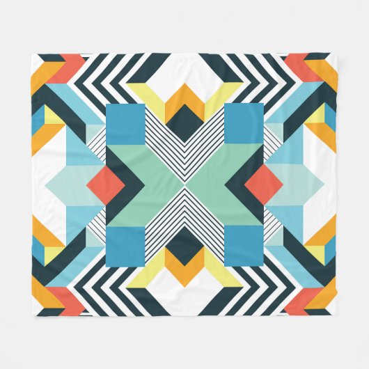 Abstract geometrisch patroon. fleece deken (Voorkant (Horizontaal))