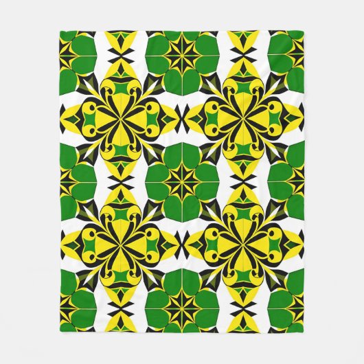 Abstract geometrisch patroon fleece deken (Voorkant)