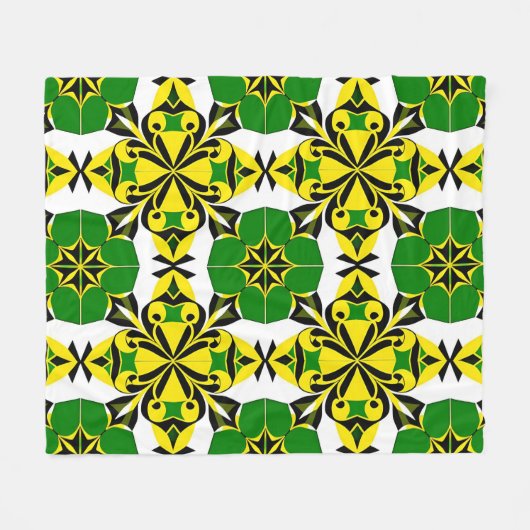 Abstract geometrisch patroon fleece deken (Voorkant (Horizontaal))