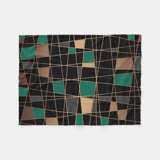 Abstract geometrisch patroon fleece deken (Voorkant (Horizontaal))