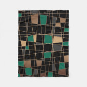 Abstract geometrisch patroon fleece deken (Voorkant)