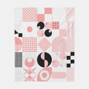Abstract geometrisch patroon gemaakt met eenvoudi fleece deken