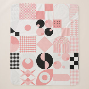 Abstract geometrisch patroon gemaakt met eenvoudi sherpa deken