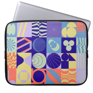 Abstract geometrisch patroon gemaakt met eenvoudig laptop sleeve