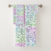 Abstract geometrisch patroon | Gesmolten en gefilt Bad Handdoek (Insitu)