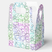 Abstract geometrisch patroon | Gesmolten en gefilt Bedankdoosjes (Geopend)