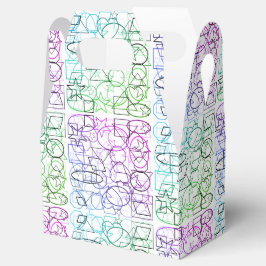 Abstract geometrisch patroon | Gesmolten en gefilt Bedankdoosjes