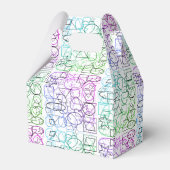 Abstract geometrisch patroon | Gesmolten en gefilt Bedankdoosjes (Voorkant Zijde)