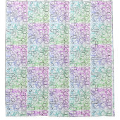 Abstract geometrisch patroon | Gesmolten en gefilt Douchegordijn (Voorkant)