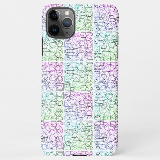 Abstract geometrisch patroon | Gesmolten en gefilt iPhone Hoesje (Achterkant)