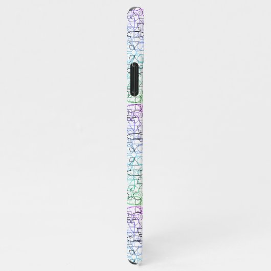 Abstract geometrisch patroon | Gesmolten en gefilt iPhone Hoesje (Rechterkant)