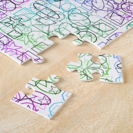 Abstract geometrisch patroon | Gesmolten en gefilt Legpuzzel