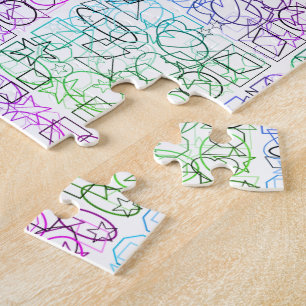 Abstract geometrisch patroon   Gesmolten en gefilt Legpuzzel