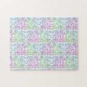 Abstract geometrisch patroon | Gesmolten en gefilt Legpuzzel (Horizontaal)